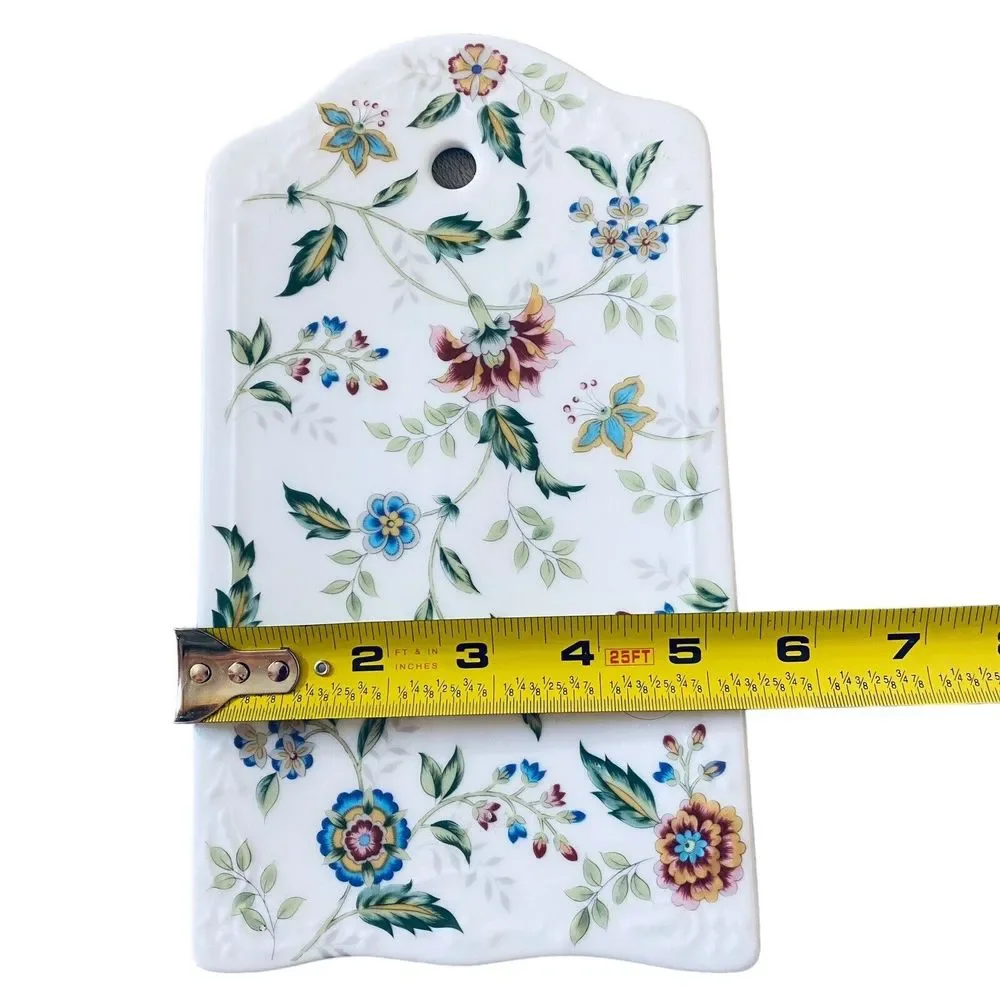 Andrea by Sadek Porcelain Cheese Board Trivet Wall Decor Floral Buckingham
